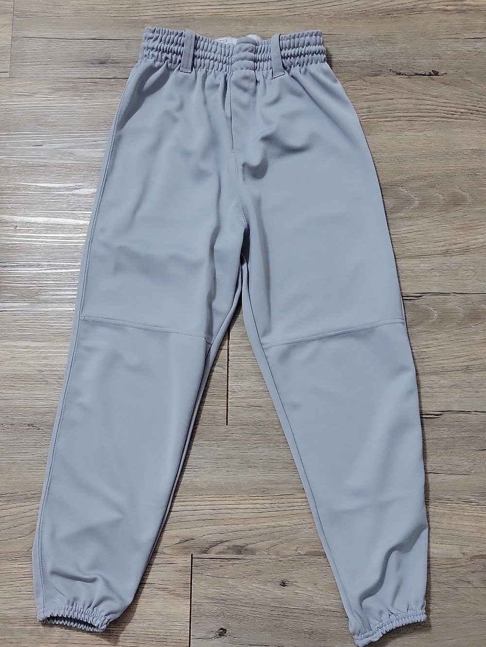 Men's Elastic-Waist Light Gray BASEBALL Pants